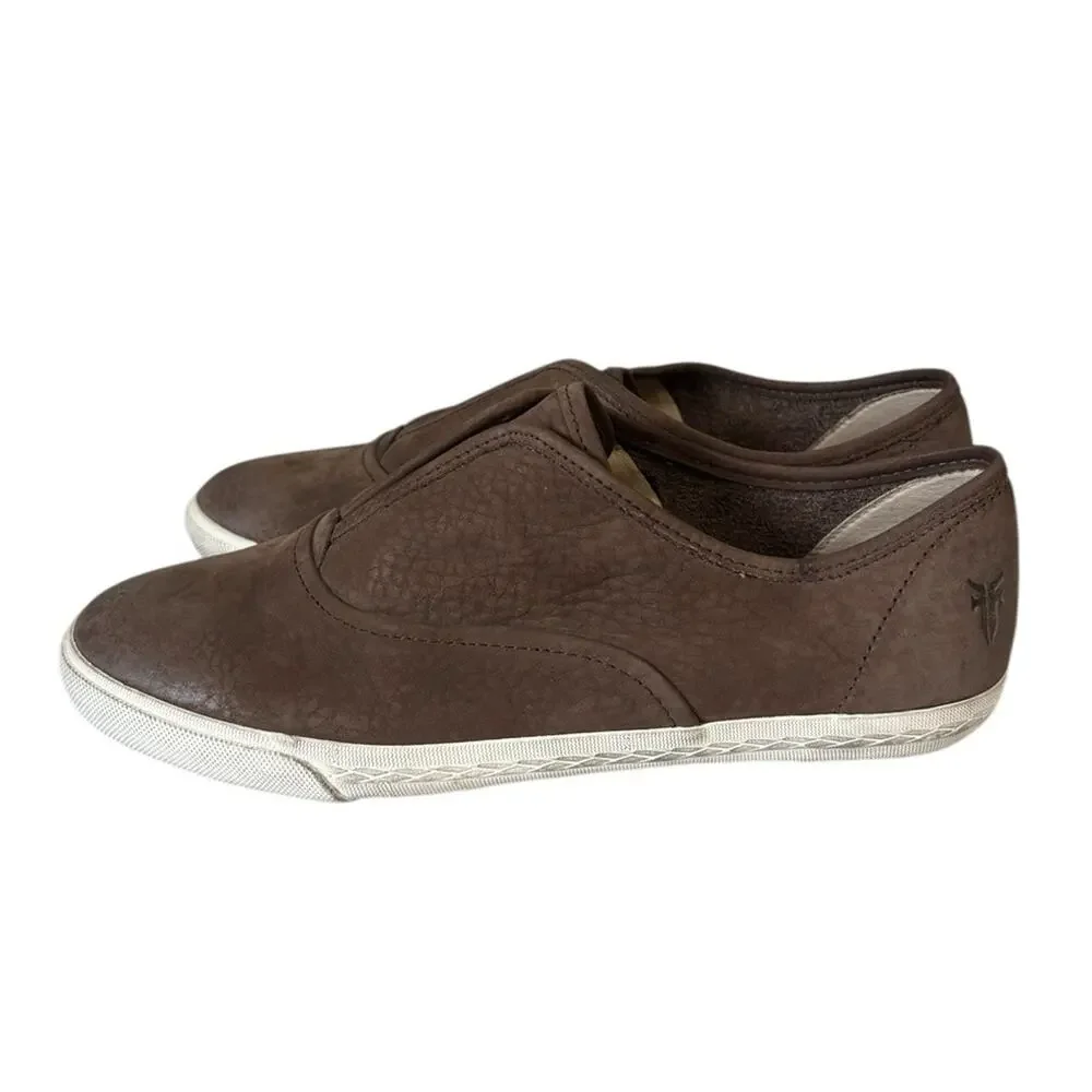 Frye Mindy Slip On Leather Loafer in Brown - Size 10